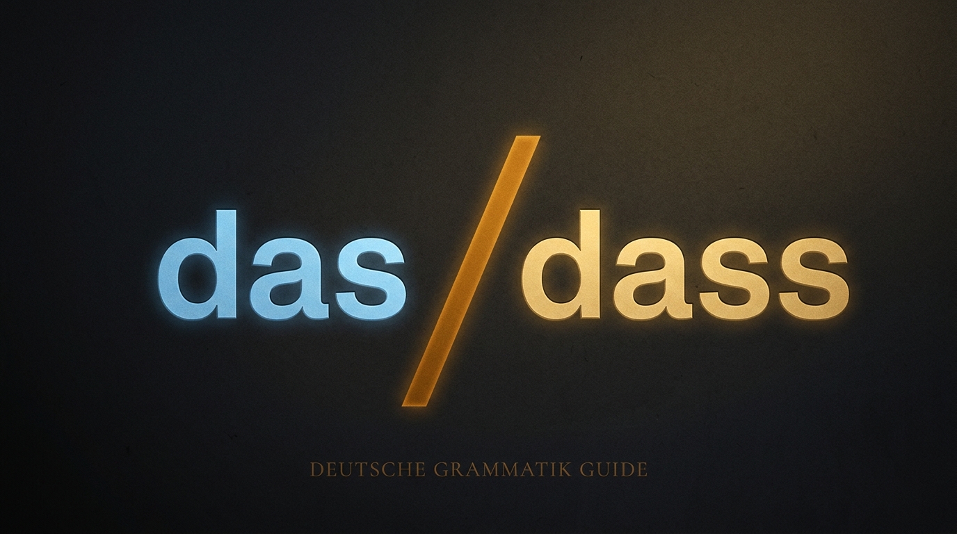 das vs dass: die Regel ein für allemal verstehen
